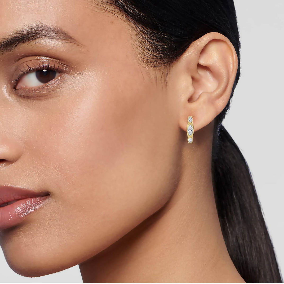 Yellow Gold / 1.20ct Lab Grown Diamond Earrings