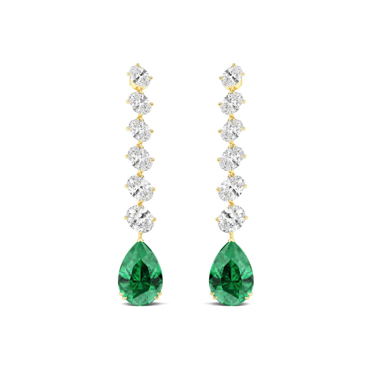 Yellow Gold / 32.03ct Lab Grown Diamond Earrings
