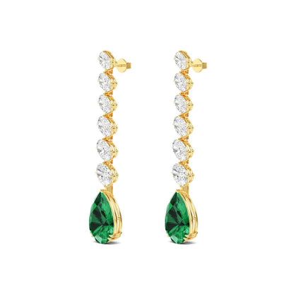 Yellow Gold / 32.03ct Lab Grown Diamond Earrings