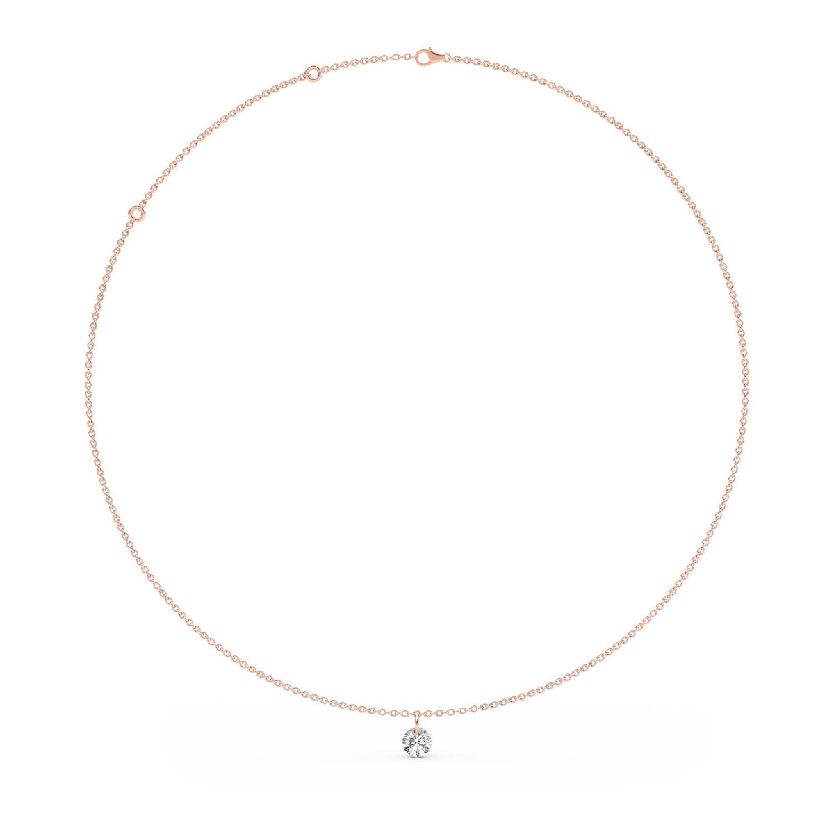 Rose Gold / Lab Grown Diamond Necklace