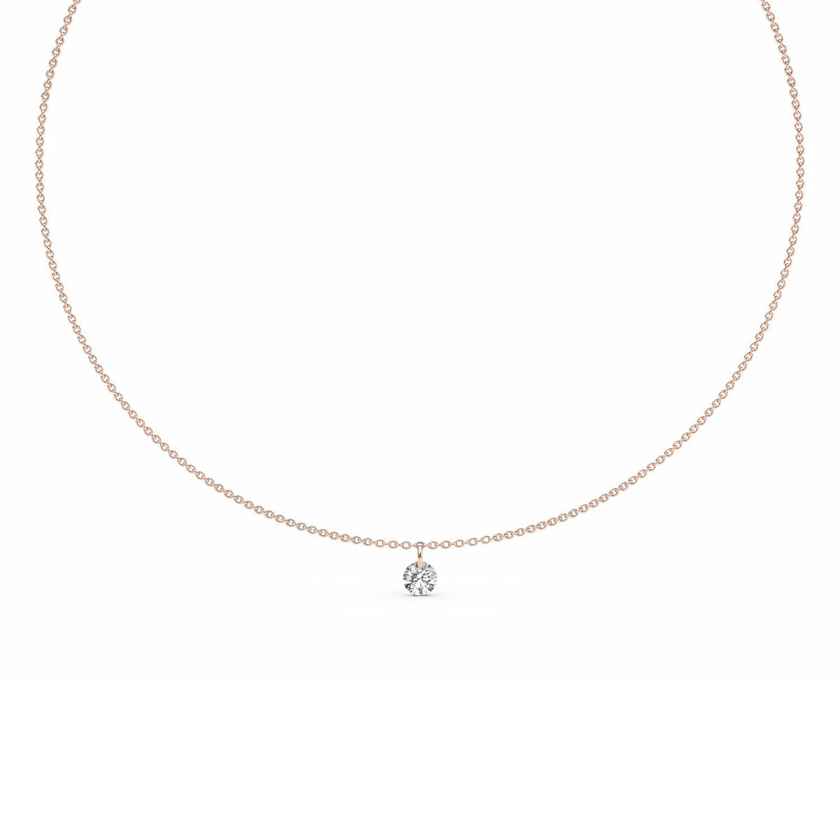 Rose Gold / Lab Grown Diamond Necklace