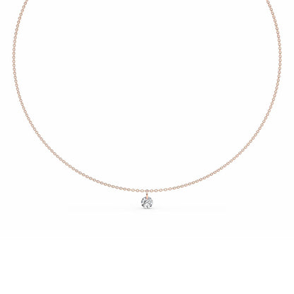 Rose Gold / Lab Grown Diamond Necklace