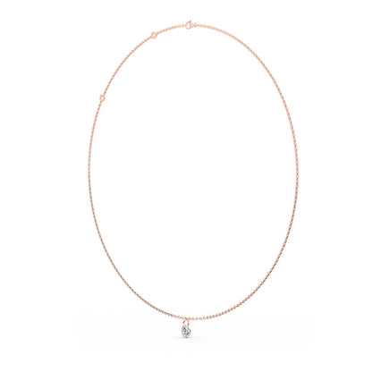 Rose Gold / Lab Grown Diamond Necklace