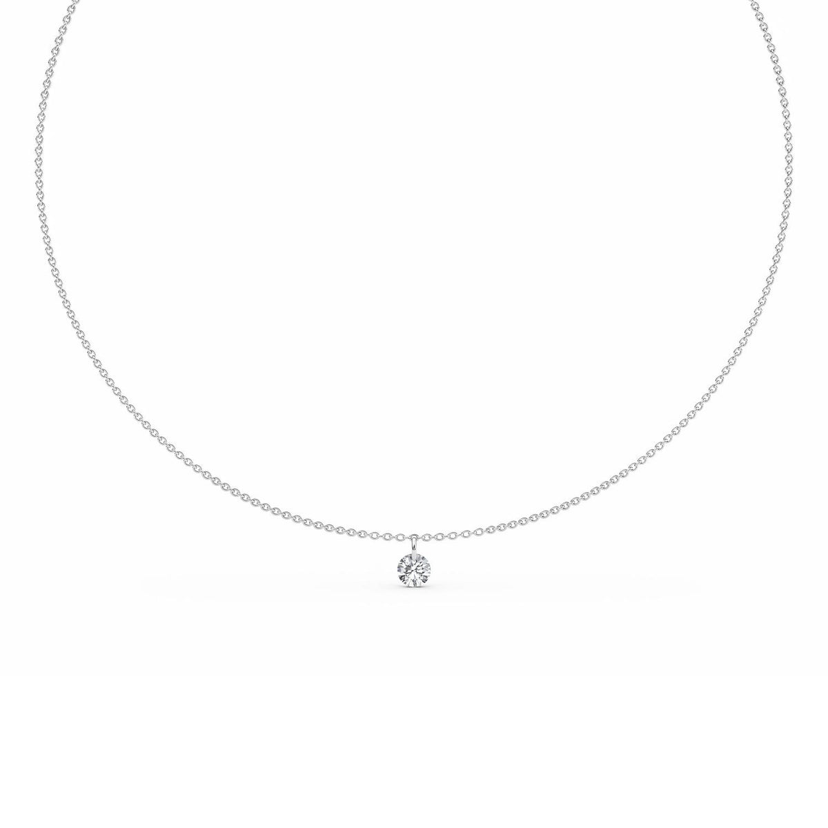 White Gold / Lab Grown Diamond Necklace