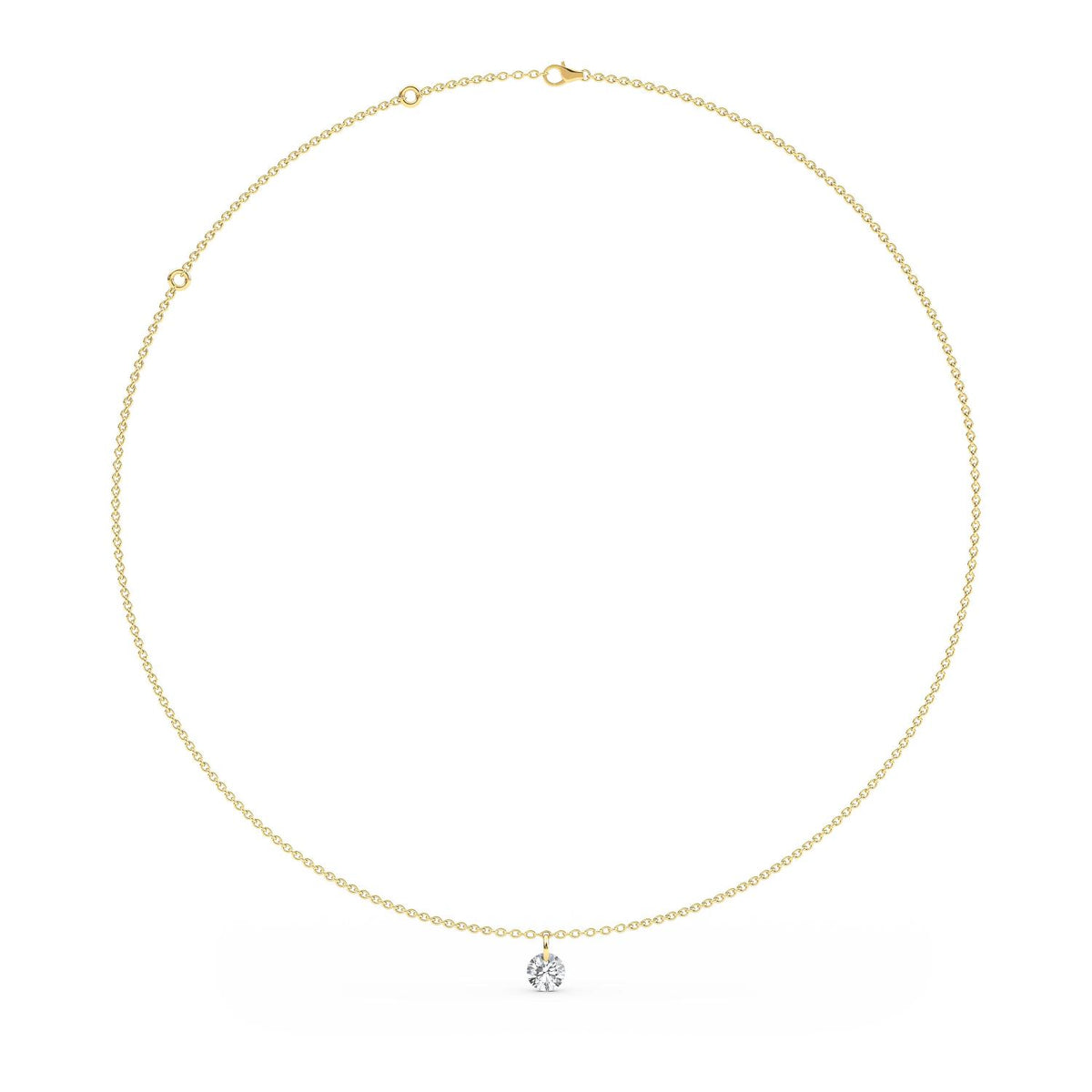 Yellow Gold / Lab Grown Diamond Necklace