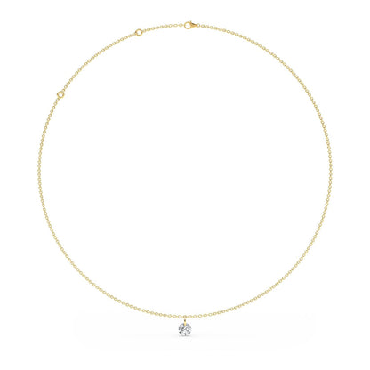 Yellow Gold / Lab Grown Diamond Necklace