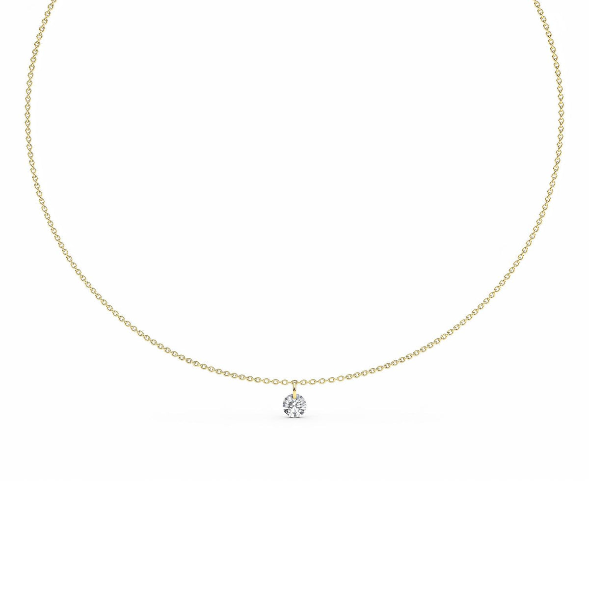 Yellow Gold / Lab Grown Diamond Necklace