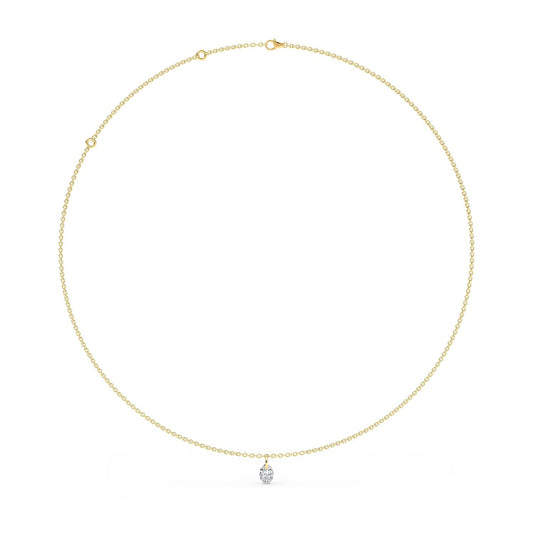 Yellow Gold / 0.72ct Lab Grown Diamond Necklace