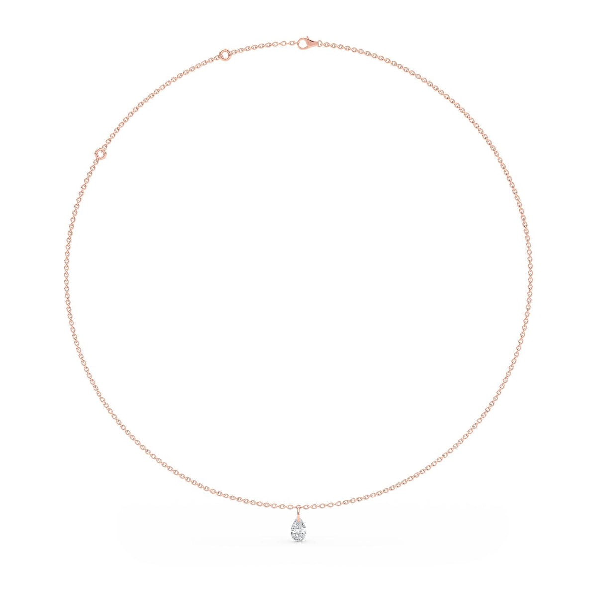 Rose Gold / 0.78ct Lab Grown Diamond Necklace