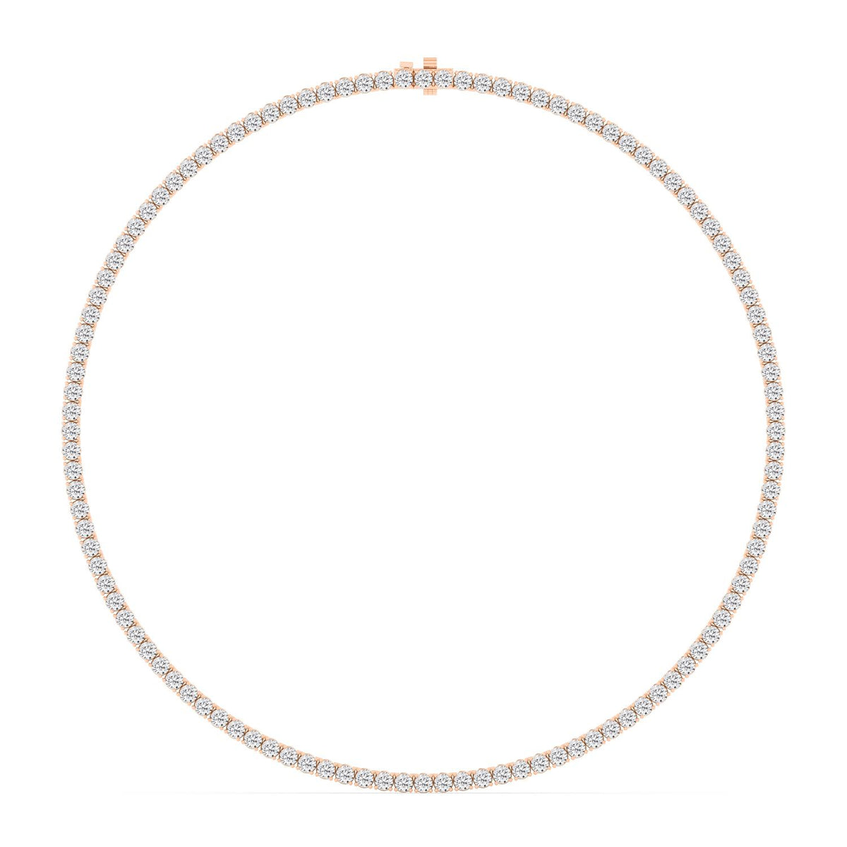 Rose Gold / 25.05ct Lab Grown Diamond Tennis Necklace