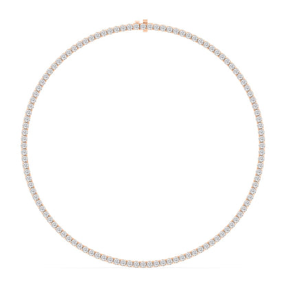 Rose Gold / 13.02ct Lab Grown Diamond Tennis Necklace