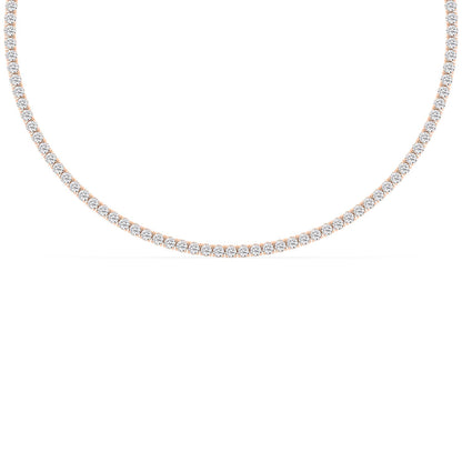 Rose Gold / 17.40ct Lab Grown Diamond Tennis Necklace