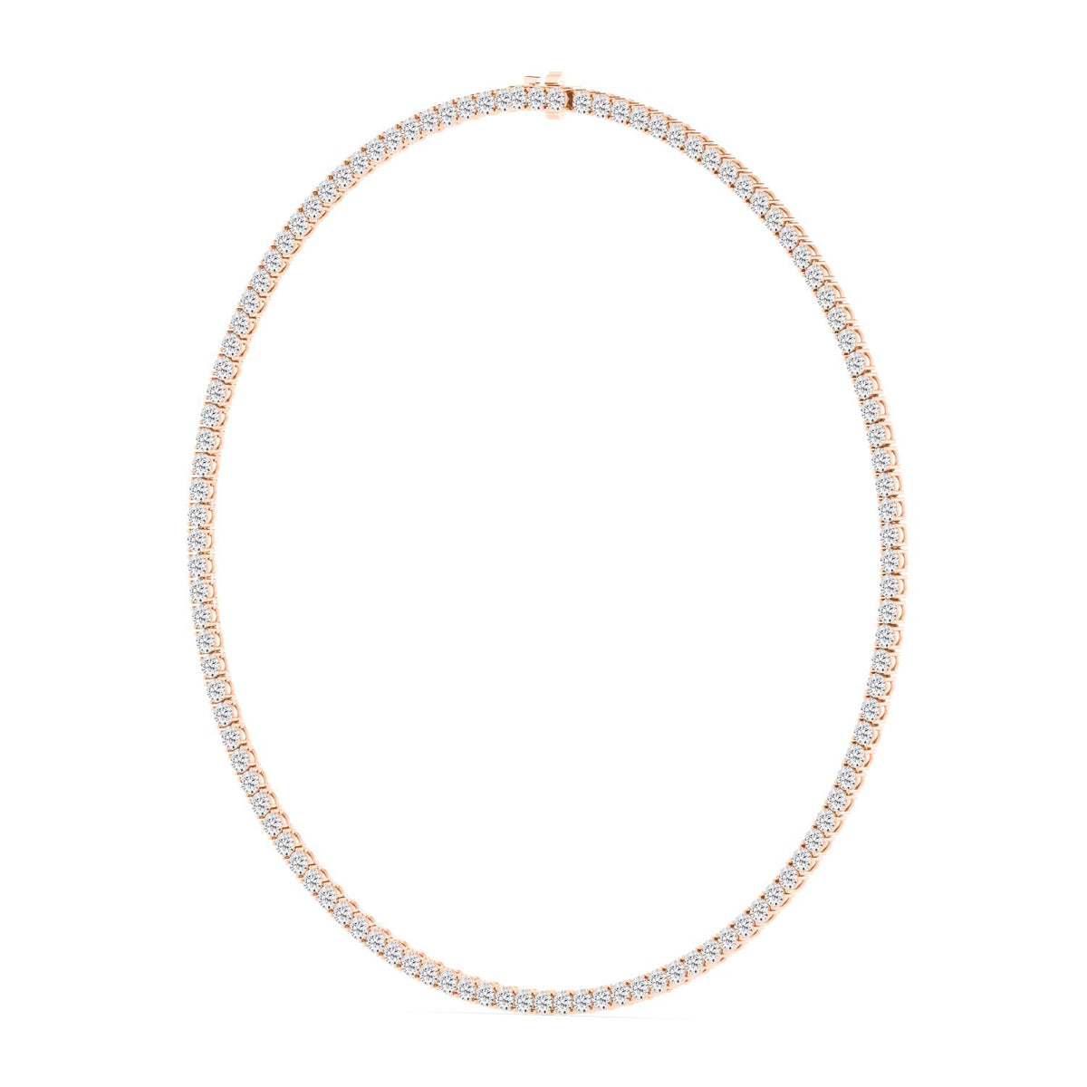 Rose Gold / 8.06ct Lab Grown Diamond Tennis Necklace