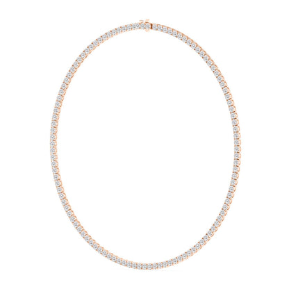 Rose Gold / 32.10ct Lab Grown Diamond Tennis Necklace