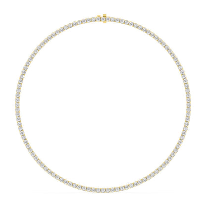 Yellow Gold / 8.06ct Lab Grown Diamond Tennis Necklace