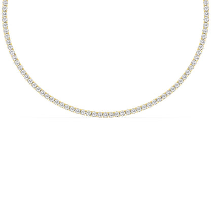 Yellow Gold / 9.14ct Lab Grown Diamond Tennis Necklace