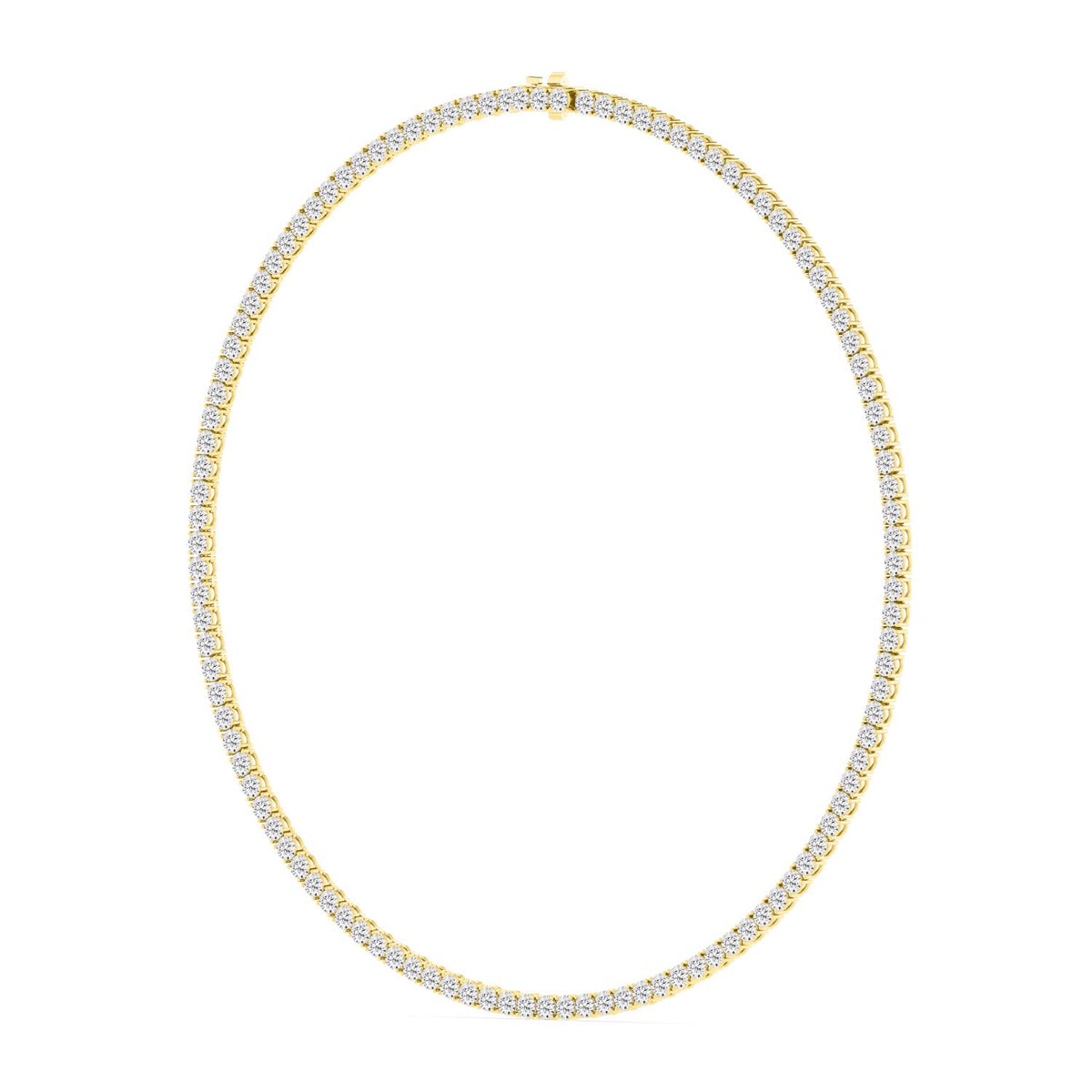 Yellow Gold / 21.04ct Lab Grown Diamond Tennis Necklace