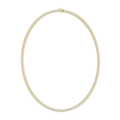 Yellow Gold / 21.04ct Lab Grown Diamond Tennis Necklace