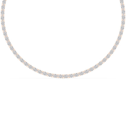 Rose Gold / 37.60ct Lab Grown Diamond Tennis Necklace