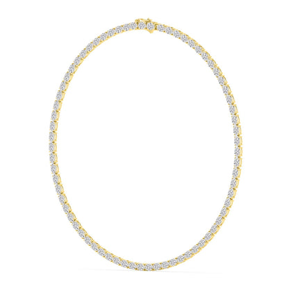 Yellow Gold / 25.90ct Lab Grown Diamond Tennis Necklace