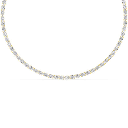 Yellow Gold / 25.90ct Lab Grown Diamond Tennis Necklace