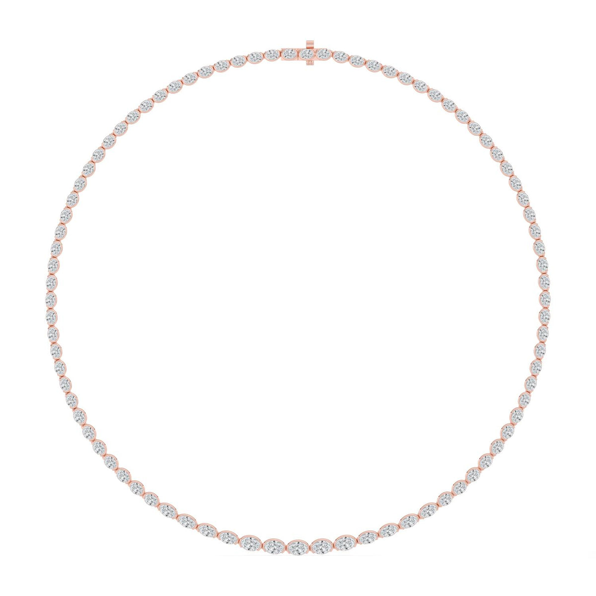 Rose Gold / 11.73ct Lab Grown Diamond Tennis Necklace