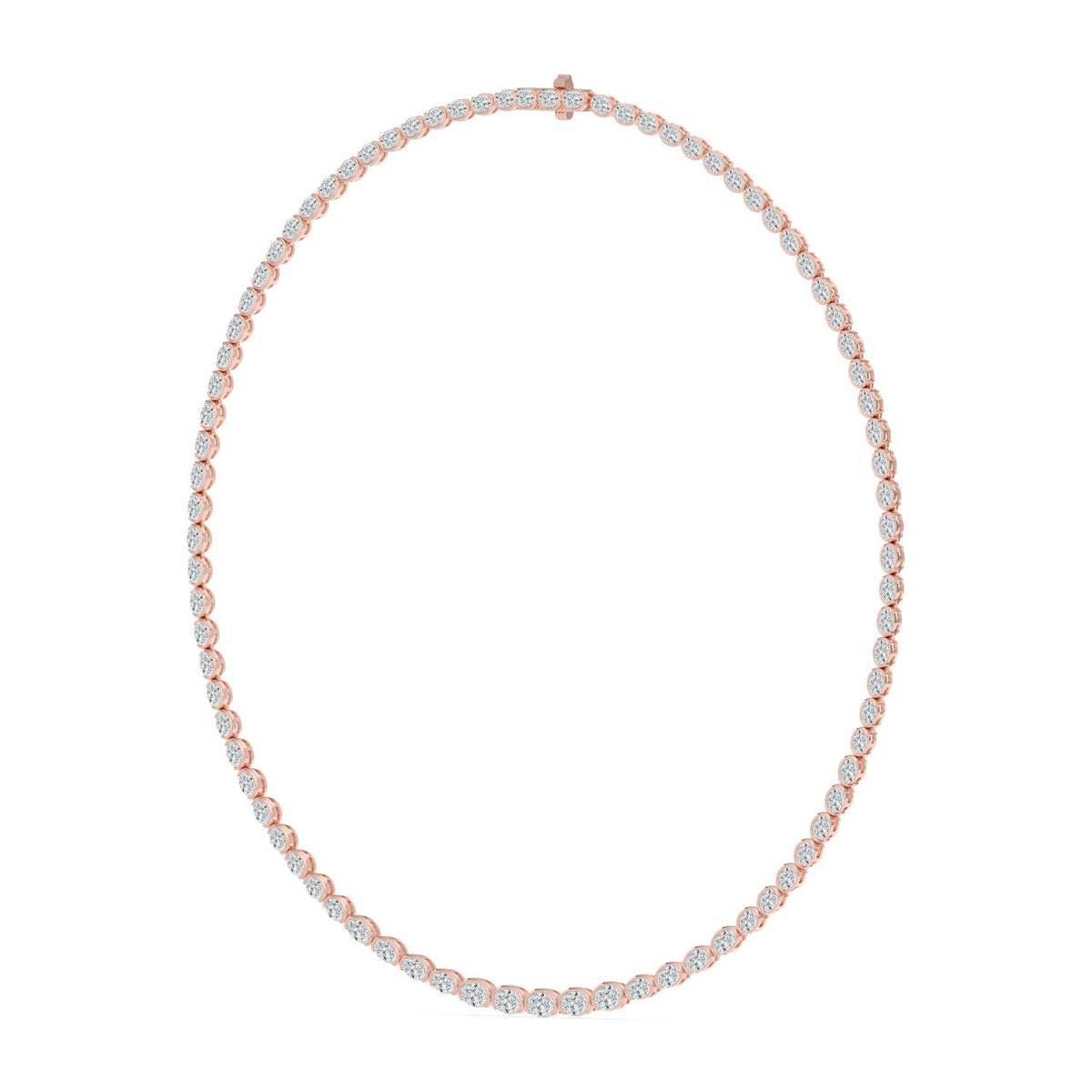 Rose Gold / 11.73ct Lab Grown Diamond Tennis Necklace