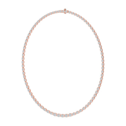 Rose Gold / 11.73ct Lab Grown Diamond Tennis Necklace
