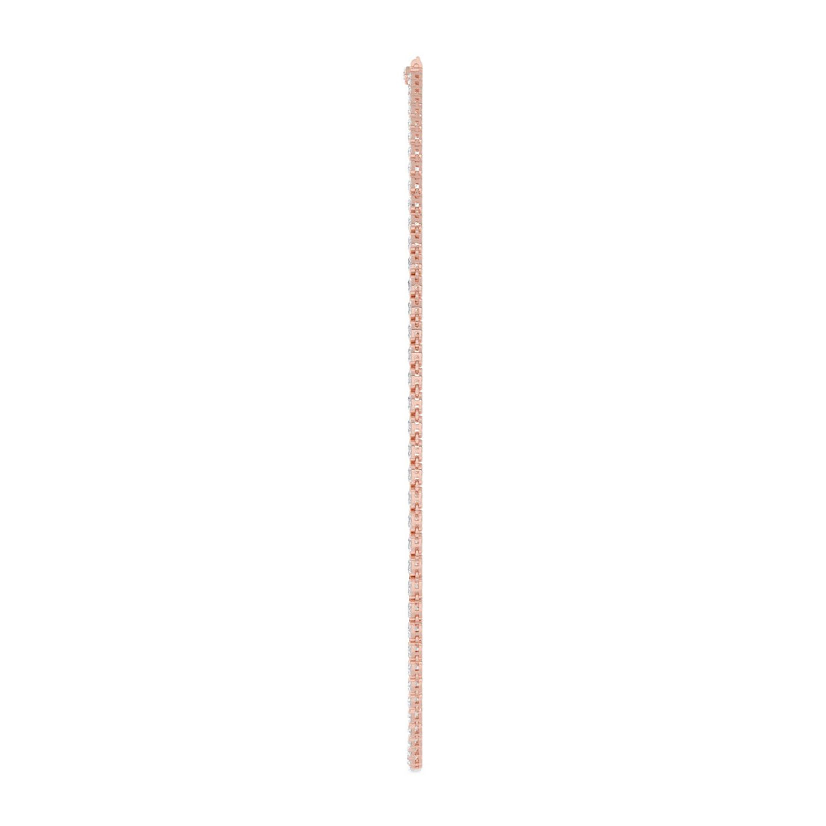 Rose Gold / 11.73ct Lab Grown Diamond Tennis Necklace