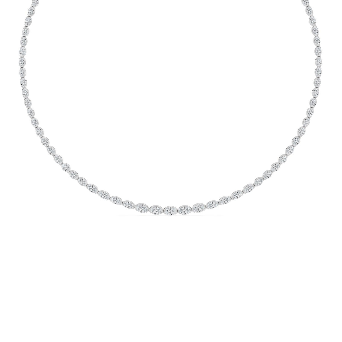 White Gold / 11.73ct Lab Grown Diamond Tennis Necklace