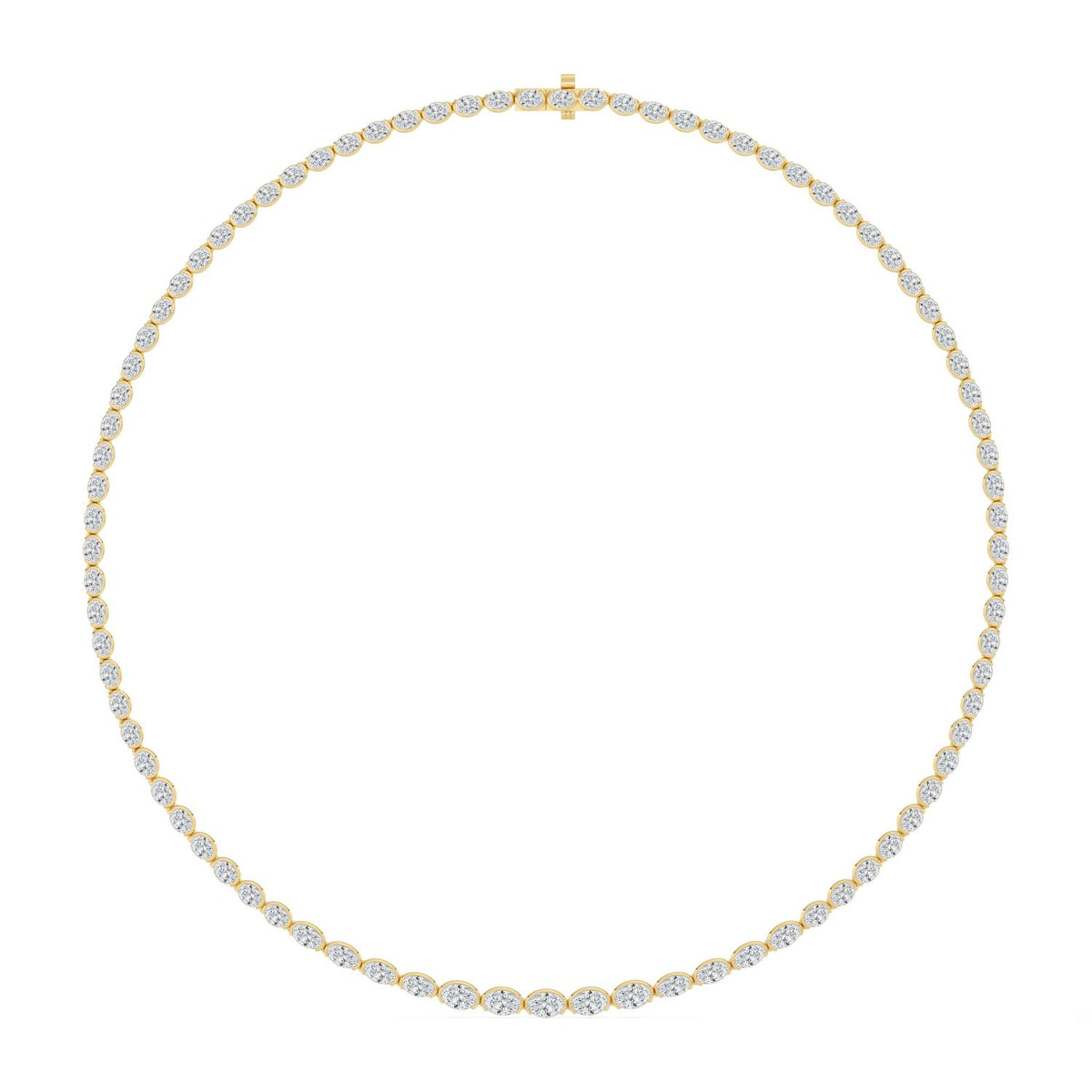 Yellow Gold / 11.73ct Lab Grown Diamond Tennis Necklace