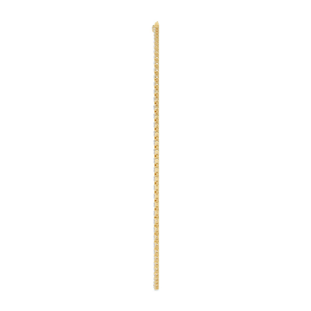Yellow Gold / 11.73ct Lab Grown Diamond Tennis Necklace