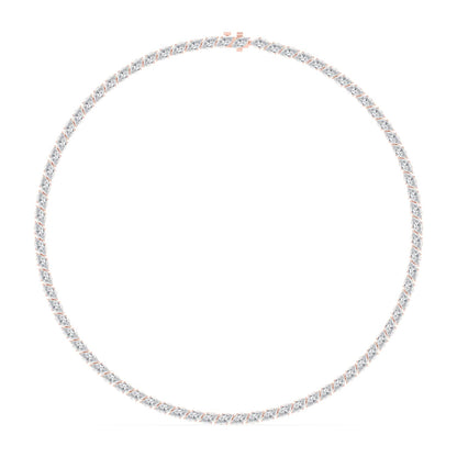 Rose Gold / 22.93ct Lab Grown Diamond Tennis Necklace