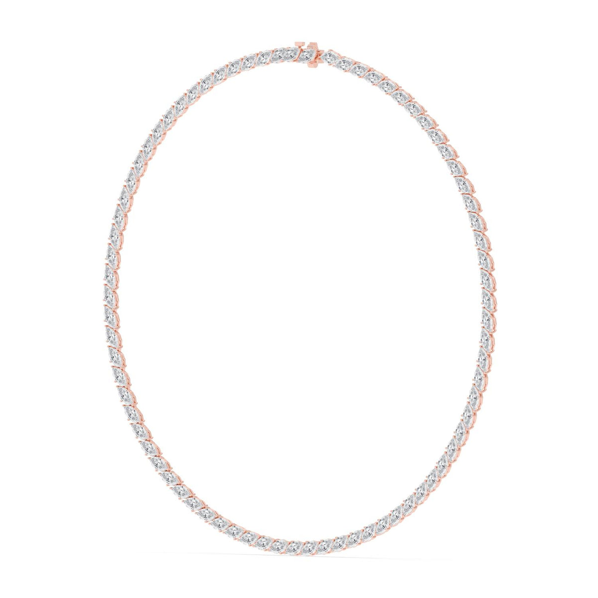 Rose Gold / 22.93ct Lab Grown Diamond Tennis Necklace