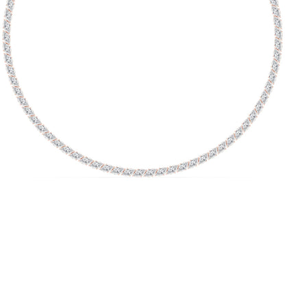 Rose Gold / 22.93ct Lab Grown Diamond Tennis Necklace