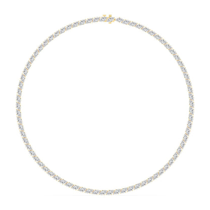 Yellow Gold / 22.93ct Lab Grown Diamond Tennis Necklace