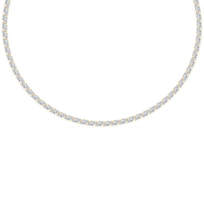 Yellow Gold / 22.93ct Lab Grown Diamond Tennis Necklace