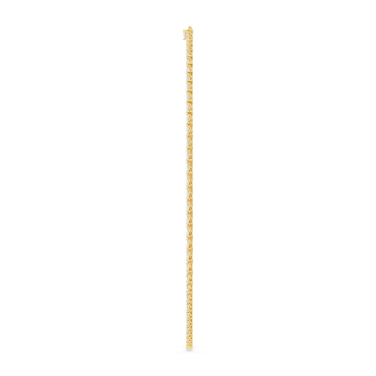 Yellow Gold / 22.93ct Lab Grown Diamond Tennis Necklace