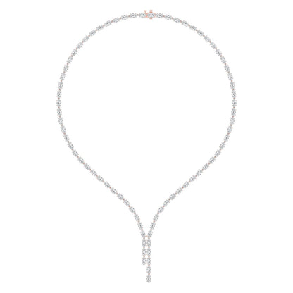 Rose Gold / 24.34ct Lab Grown Diamond Tennis Necklace