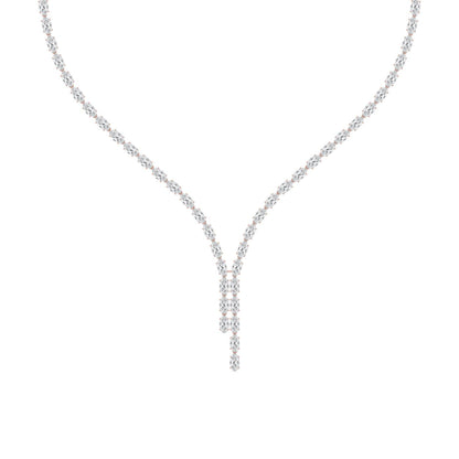 Rose Gold / 24.34ct Lab Grown Diamond Tennis Necklace