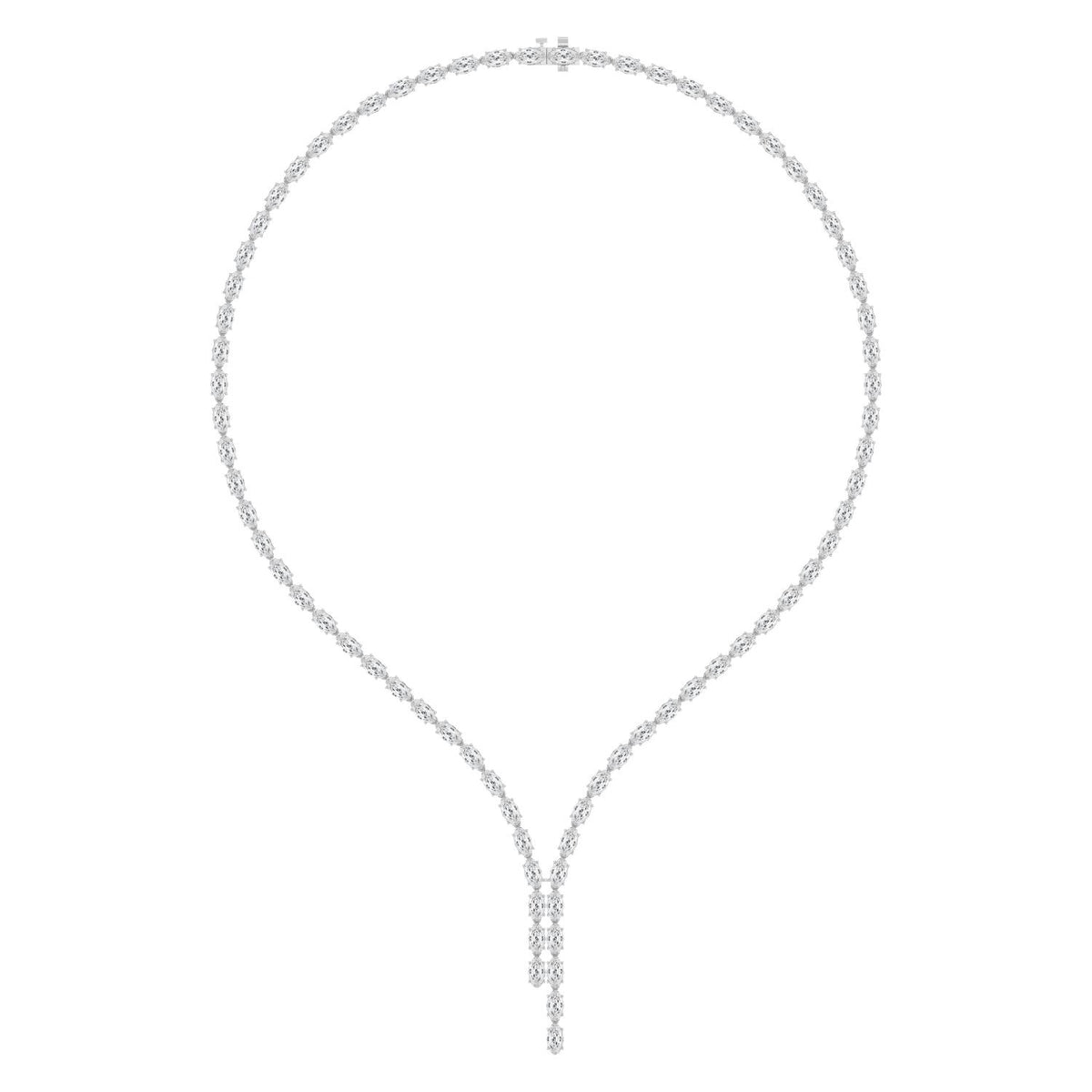 White Gold / 24.34ct Lab Grown Diamond Tennis Necklace