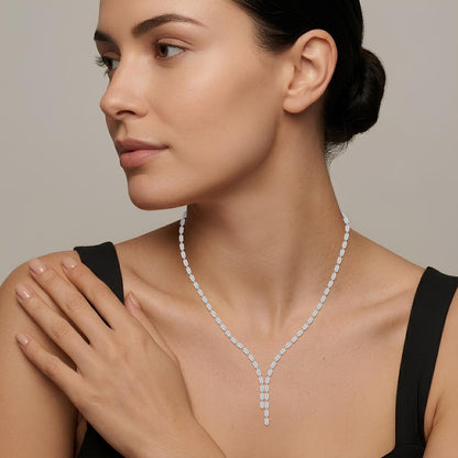 White Gold / 24.34ct Lab Grown Diamond Tennis Necklace