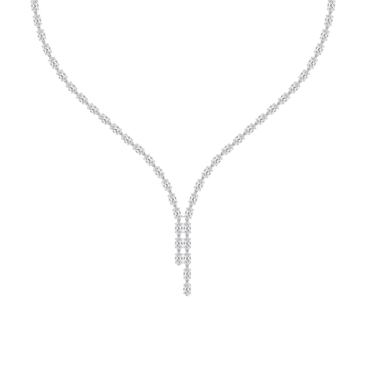 White Gold / 24.34ct Lab Grown Diamond Tennis Necklace