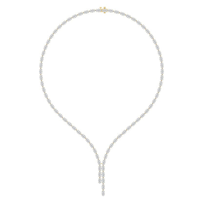 Yellow Gold / 24.34ct Lab Grown Diamond Tennis Necklace