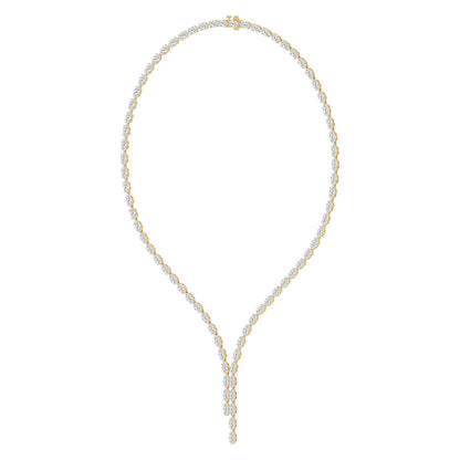 Yellow Gold / 24.34ct Lab Grown Diamond Tennis Necklace