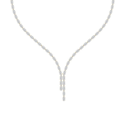 Yellow Gold / 24.34ct Lab Grown Diamond Tennis Necklace