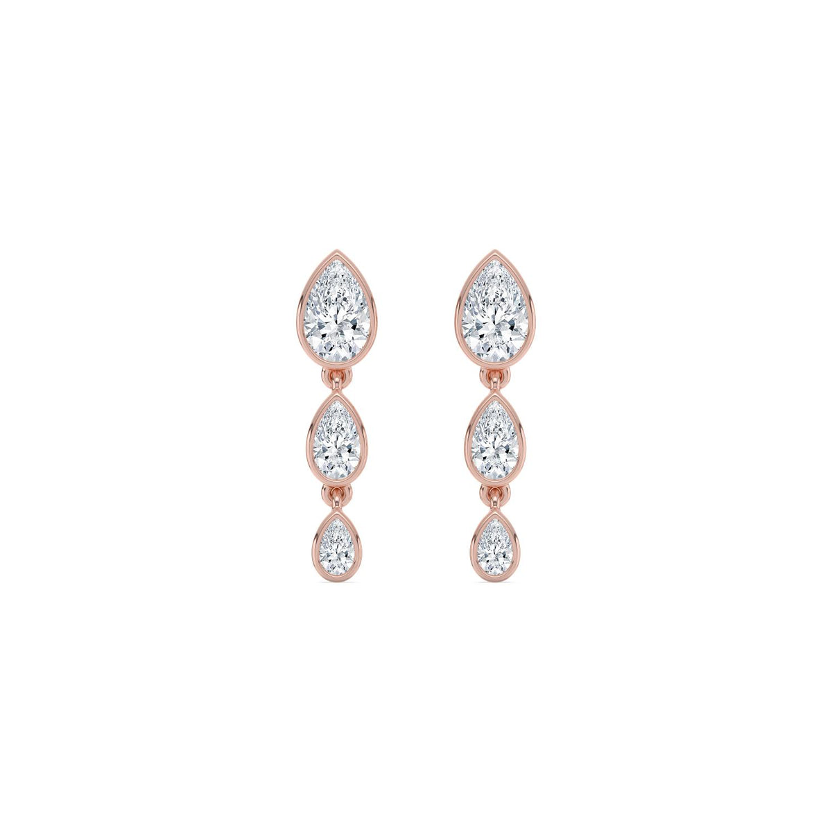 Rose Gold / 1.76ct Lab Grown Diamond Earrings