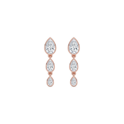 Rose Gold / 1.76ct Lab Grown Diamond Earrings