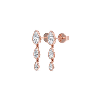 Rose Gold / 1.76ct Lab Grown Diamond Earrings