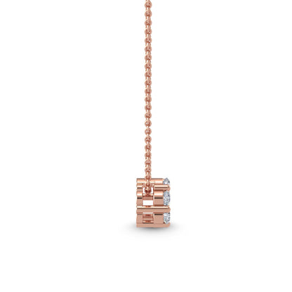 Rose Gold / Lab Grown Diamond Cluster Pendant